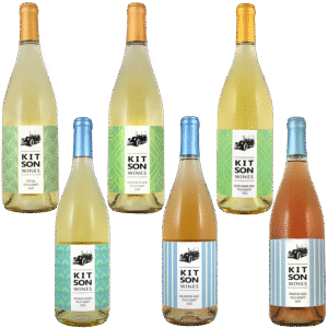 Bottle images of the white & rosé 6 pack